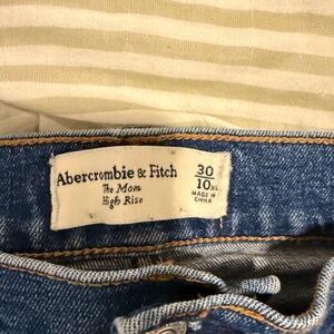Abercrombie & Fitch Medium Blue Denim High Rise Mom Jeans